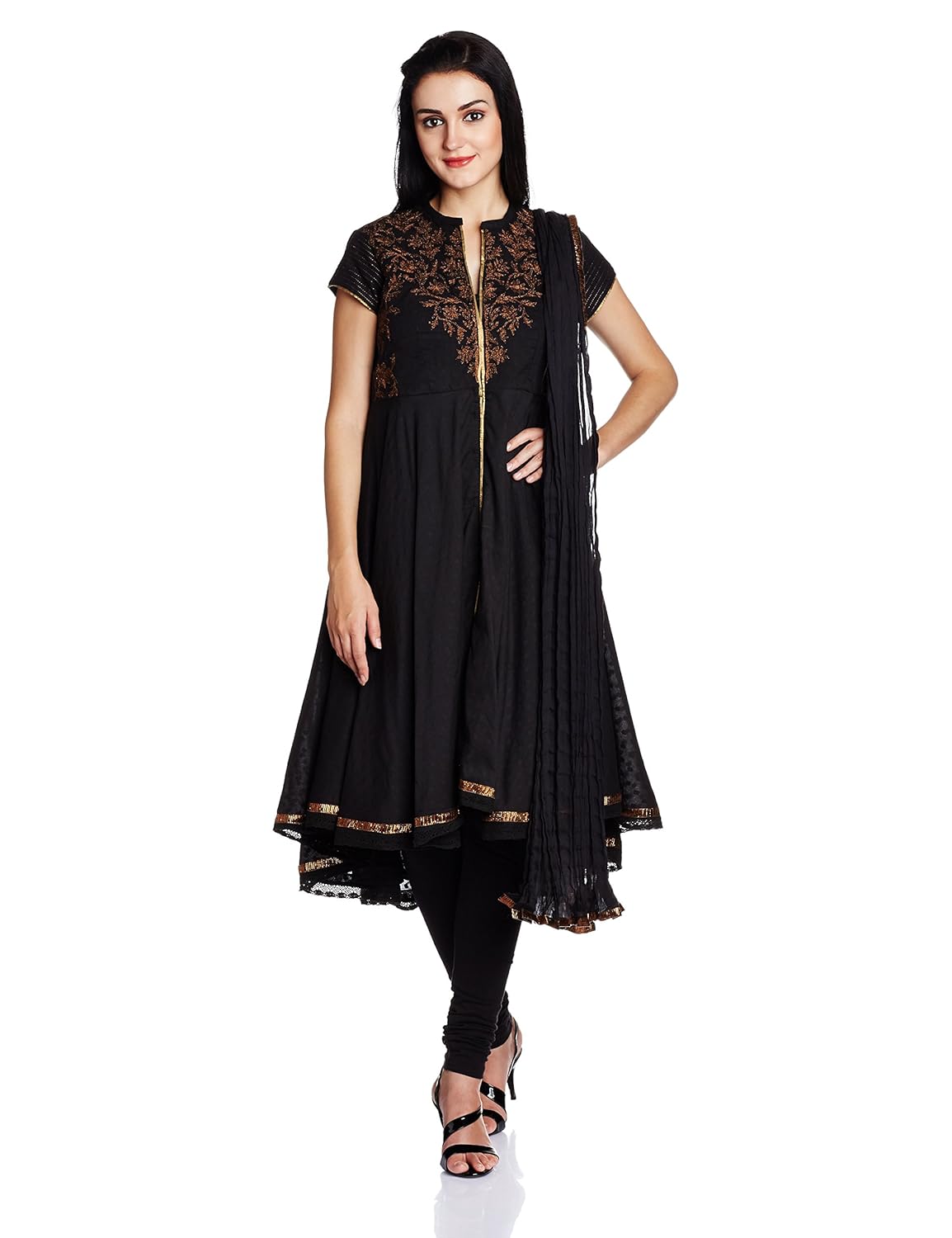 biba women's asymmetrical hemline salwar suit