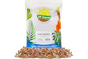 SOIL SUNRISE Natural Cedar Shavings Mulch/Bedding (4 Quarts), Garden Mulch and Small Animal Pet Bedding