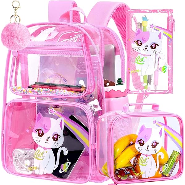 Transparent Backpack Children School Bags For Girls Waterproof Primary School Backpacks Kids Schoolbag Junior School Students - 1524