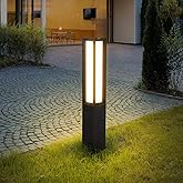 Linkmoon Landscape Path Light, Aluminum 8W 800LM Luxury LED Lighting, 32 Inches Modern Outdoor Bollard Lighting for Lawn, Pat