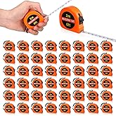 Copkim 50 Pcs Small Tape Measure Keychain Valentine's Day Mens Gifts Bulk Mini Measuring Tape Retractable 6ft 2m, Metric and Inch, Retractable Handy Pocket for Daily Use Prizes Rewards for School