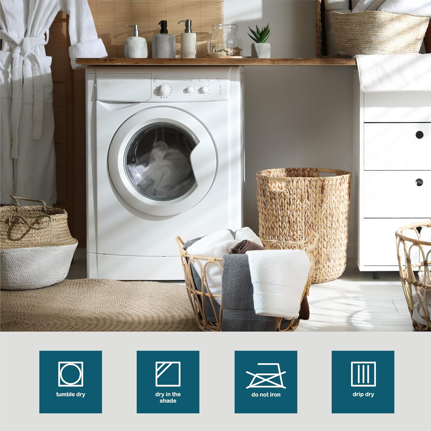 Bedsure Bath Towels Sets for Bathroom, Combed Cotton Bathroom Towels Set - 10 Pack, 2 Bath Towels 27x54, 2 Hand Towels 16x30, 6 Wash Cloths 13x13, Absorbent & Soft - Grey: Kitchen & Dining