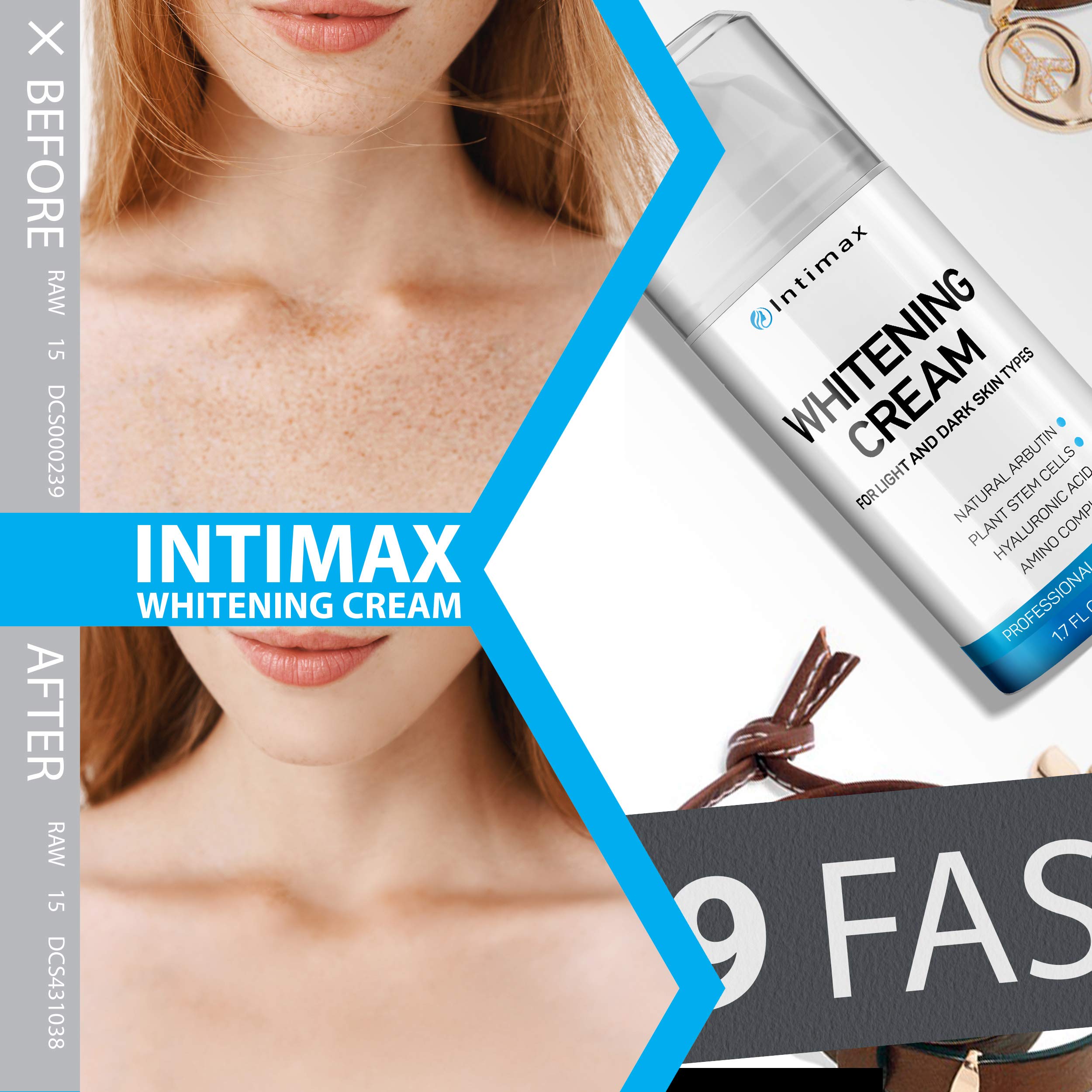 Whitening Cream for Intimate Areas Gentle Bleaching Lightening Cream