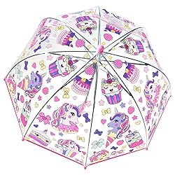 RONIARE Kids Umbrella Clear Bubble Umbrellas for