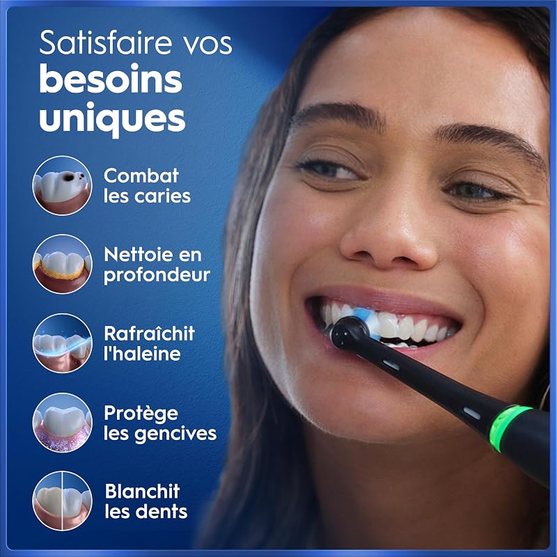Brosses à Dents Electriques iO 5 Duo, 4 Brossettes, Noire et Blanche