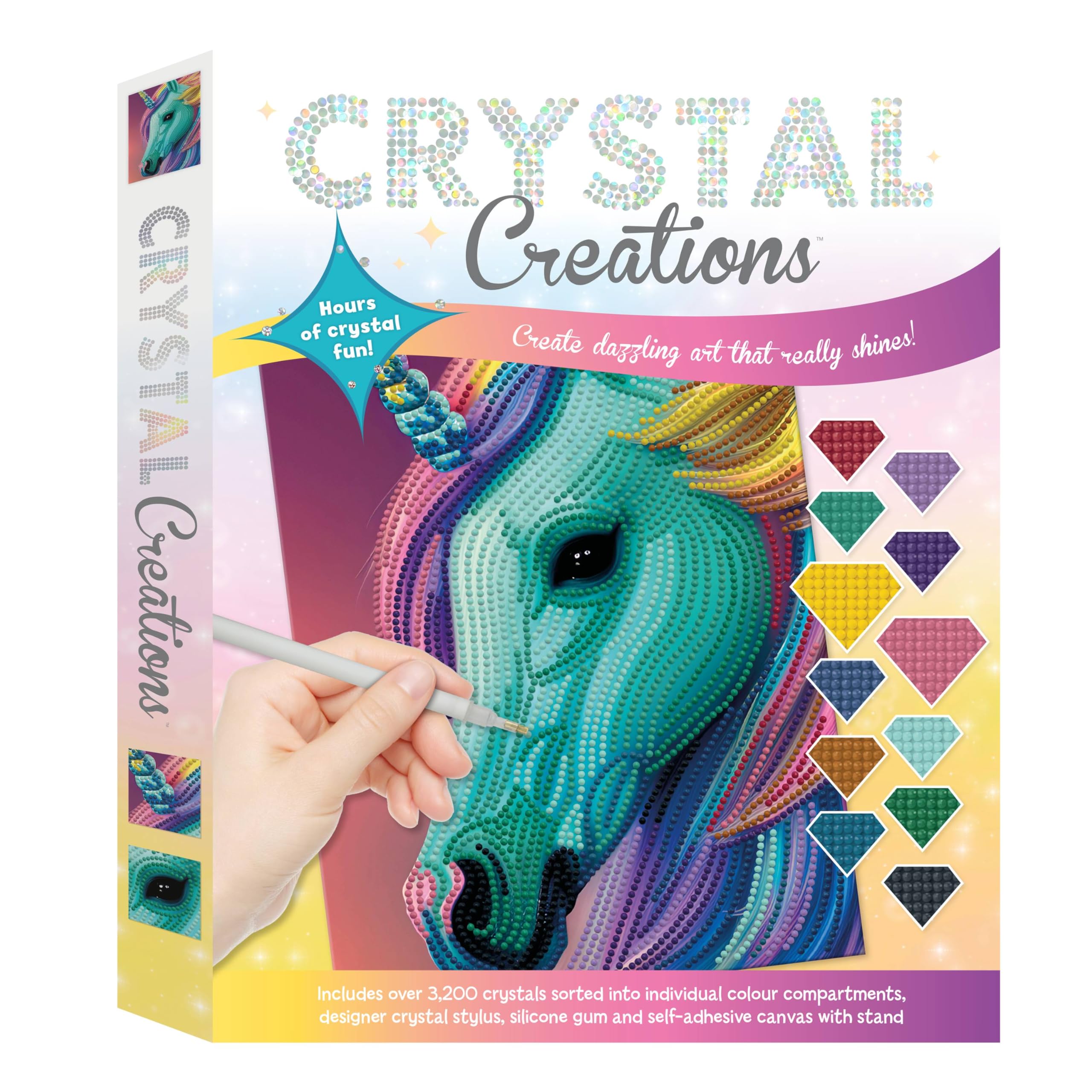 Curious Universe | Crystal Creations Neon Unicorn | Diamond Painting for Adults | Arts and Crafts Gifts | Animal Crafting for Teenagers | Hobbies for Adults | Rainy Day Activities