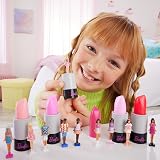 Barbie Mini BarbieLand 5-Pack Fashionistas Dolls 1.5 inch Lipstick Tubes JBD26 view 2