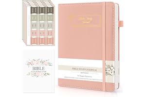 AKONEGE Bible Study Journal - Church Notes Notebooks Guided Bible Study Supplies Notebook for Note Taking & Reflection, Hardc