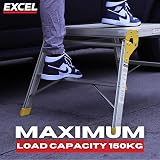 Excel Aluminium Folding Hop Up Platform Work Bench 600mm x 600mm Pack of 2 view 5