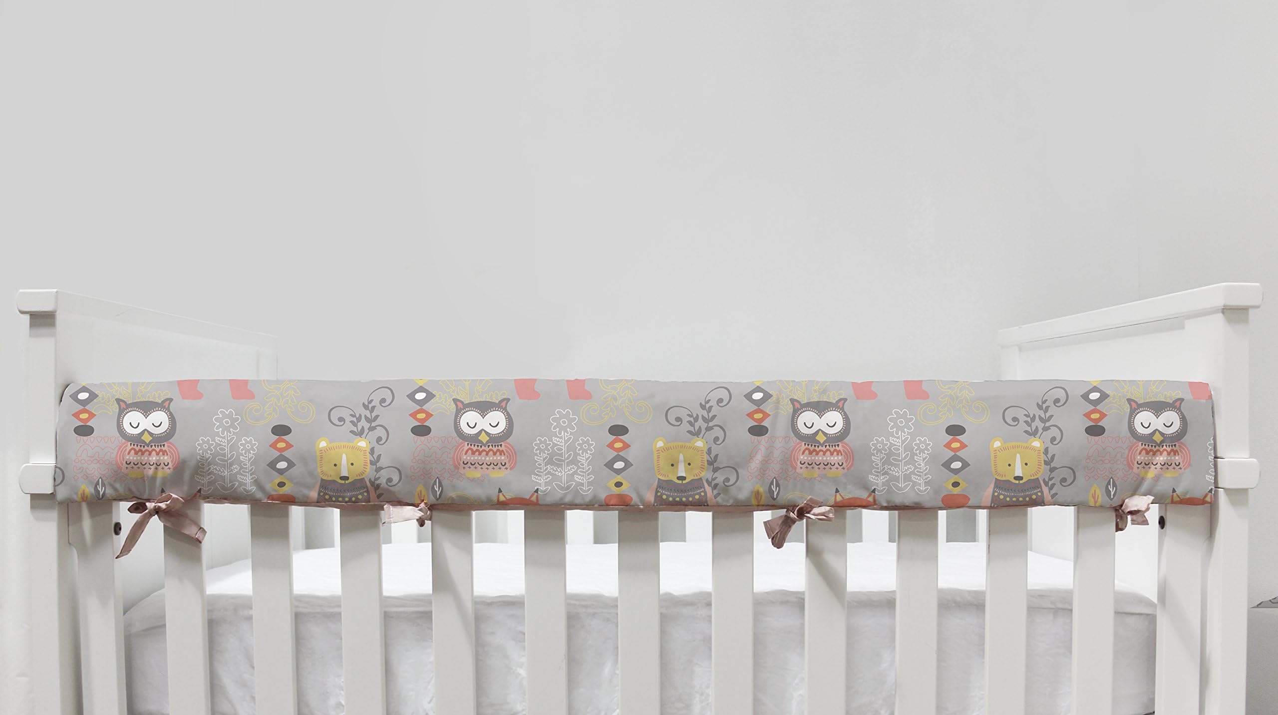 Lolli Living Enchanted Garden Crib Rail Cover - Pink Oasis