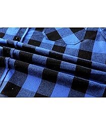 ZITY Men's Flannel Hoodie Shirts Casual Button Down