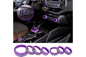 KUJOOY for Ford Bronco Sport 2021 2022 2023 2024 2025 Air Conditioner AC Switch Knob Cover Button Trim Interior Accessories, NOT for Bronco (Purple, Bronco Sport)