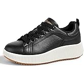 LUCKY STEP Women's Platform Sneakers Rhinestone Fashion Chunky Casual Sparkly Retro Braided Walking Shoes