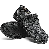 Men’s Machine Washable Slip On Lace Up Casual Loafer Breathable Travel Canvas Shoes for Men Comfortable and Stylish Summer Loafers Lightweight Walking Shoes Boat Shoe