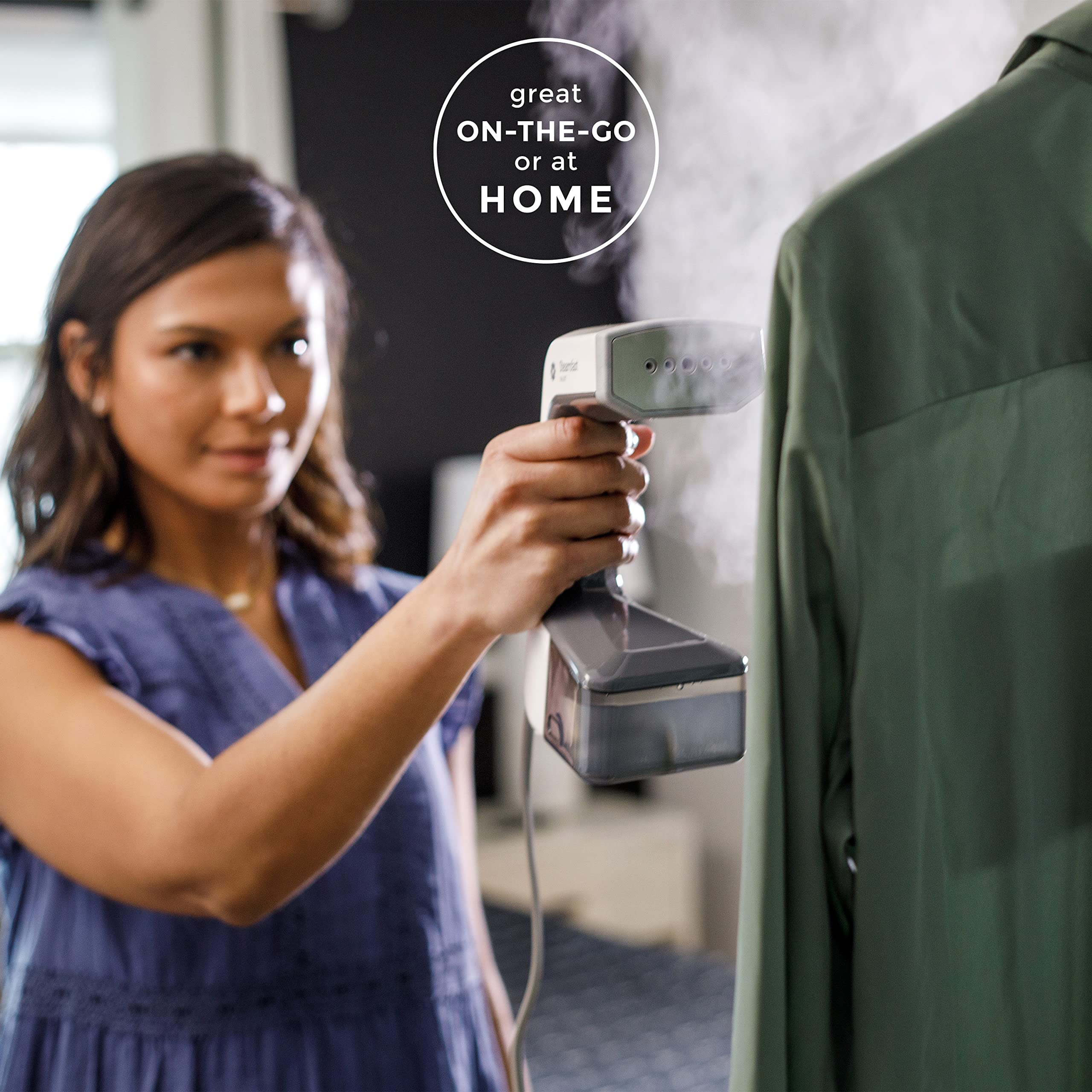 Steamfast VALET Handheld Garment Steamer, Chemical-Free, Removable Tank, Quick Heat-Up Time, Travel Friendly, White