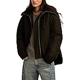 Lucky Brand womens Quilted Jacket With Ribbed Collar