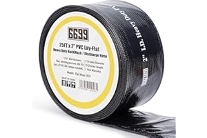 6699 Pool Backwash Hose 2”x 25FT Heavy-Duty Drain Hose PVC with Clamps for Sump Pump and Filter Pump Water Drainage