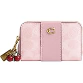 Coach Signature Essential Small Zip Around Card Case With Charms
