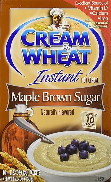 CREAM OF WHEAT MAPLE BROWN SUGAR INSTANT HOT CEREAL, 10 (1.23 OUNCE PER PACK) (PACK OF 3)