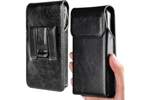 Miimall Cell Phone Belt Holder Case for iPhone 17 Pro Max Google Pixel 10Pro XL Galaxy S25 Ultra S24 Leather Cell Phone Holst