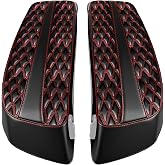 MTO-JQ Red Stitching Saddlebag Lid Covers Saddle Bags Lid Bra Cover | For Harley Touring Road Glide, Street Glide 2024-2026 &amp; CVO 2023.5-2024 Models