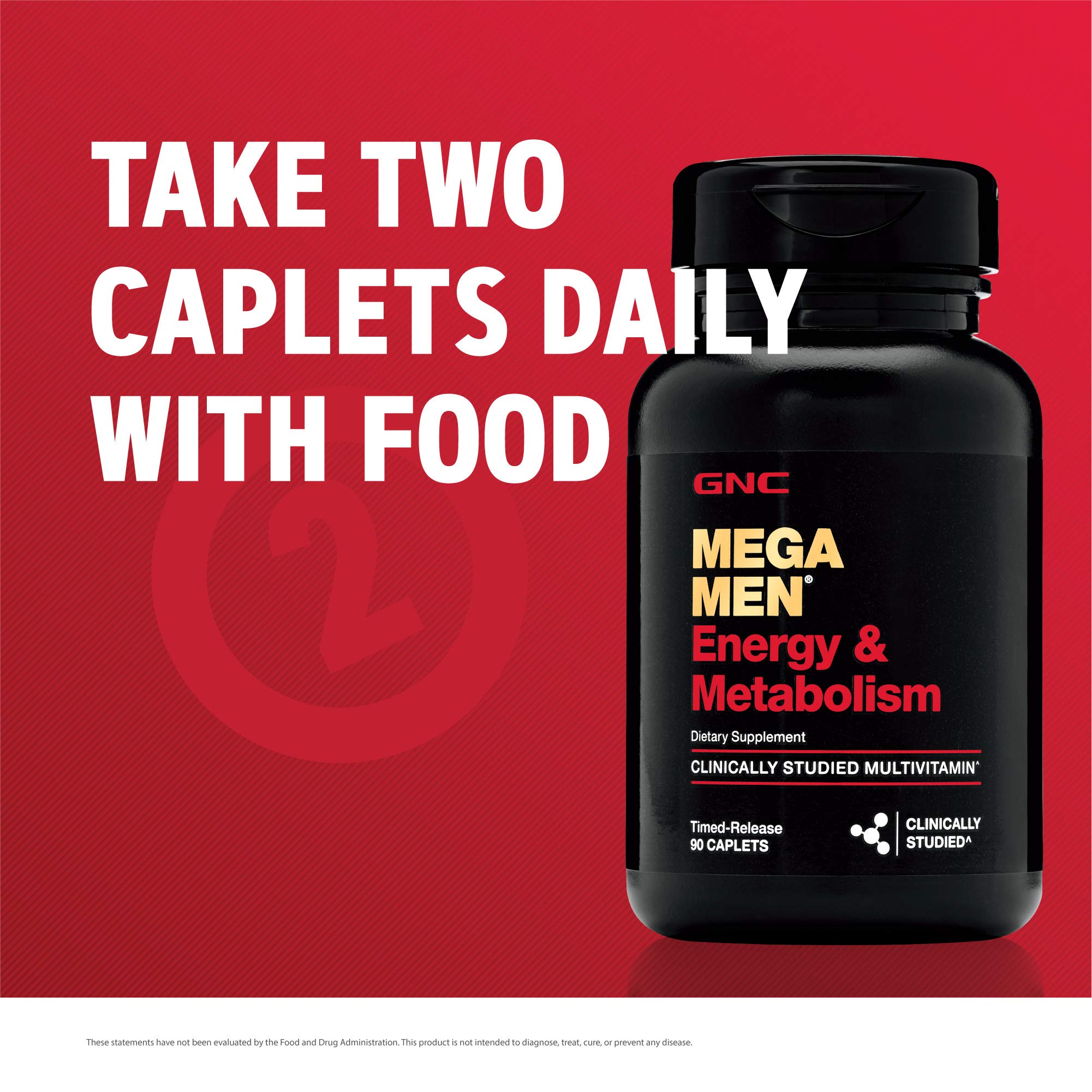 GNC Mega Men Energy and Metabolism Multivitamin for Men, 180 Count, for