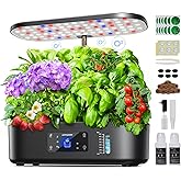 Ahopegarden Hydroponics Growing System Kit Indoor Herb Garden with Grow Light 12 Pods, with LCD Touch Panel Hydroponic Plante