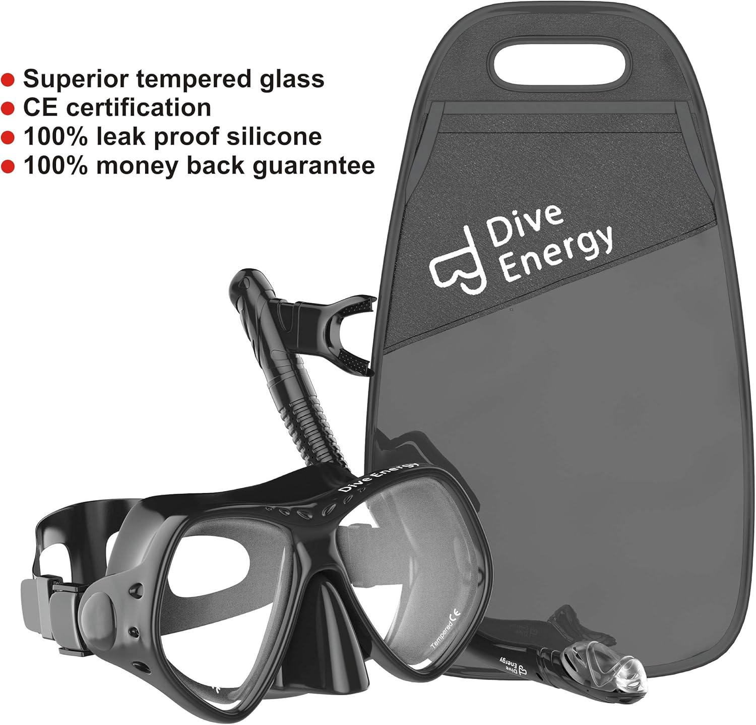 2020 Snorkel Set - Anti-Fogging, Tempered Glass Snorkel Mask - Clear View Scuba Diving up to 50 m - Easy Breathing - No Leaks Snorkel Kit + Carry Bag : Sports & Outdoors
