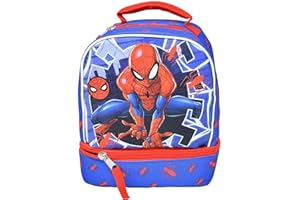 Fast Forward Kids Insulated Lunch Bag with Handle – Spiderman Drop Bottom Lunch Bag Design – Reusable Soft Cooler Lunch Box f