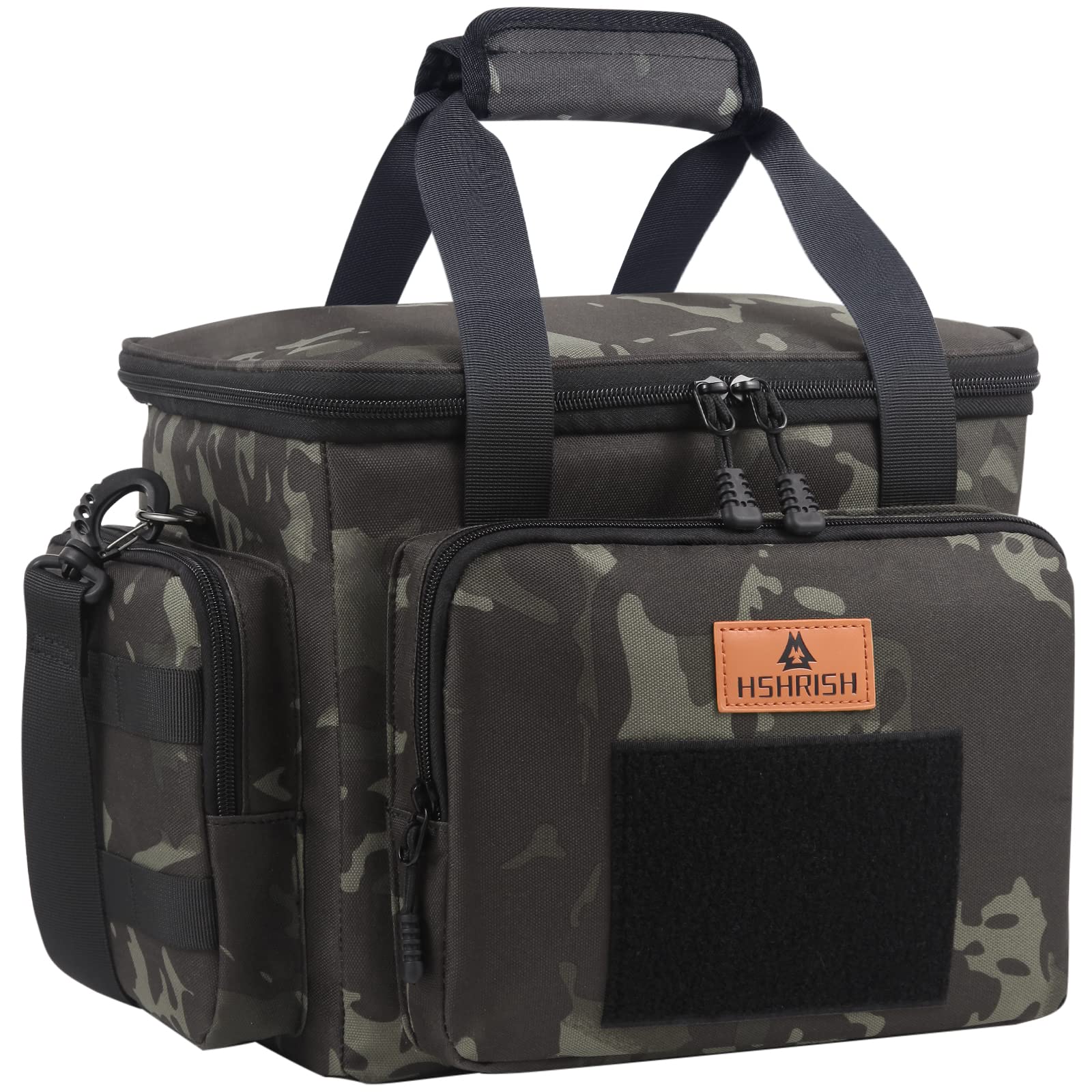 HSHRISH Lunch Bag for Men, Tactical Cooler Bag, Reusable Waterproof Leakproof Insulated Lunch Box for Adults Men Work Picnic Outdoor Day Trips Camping, 12L Camo