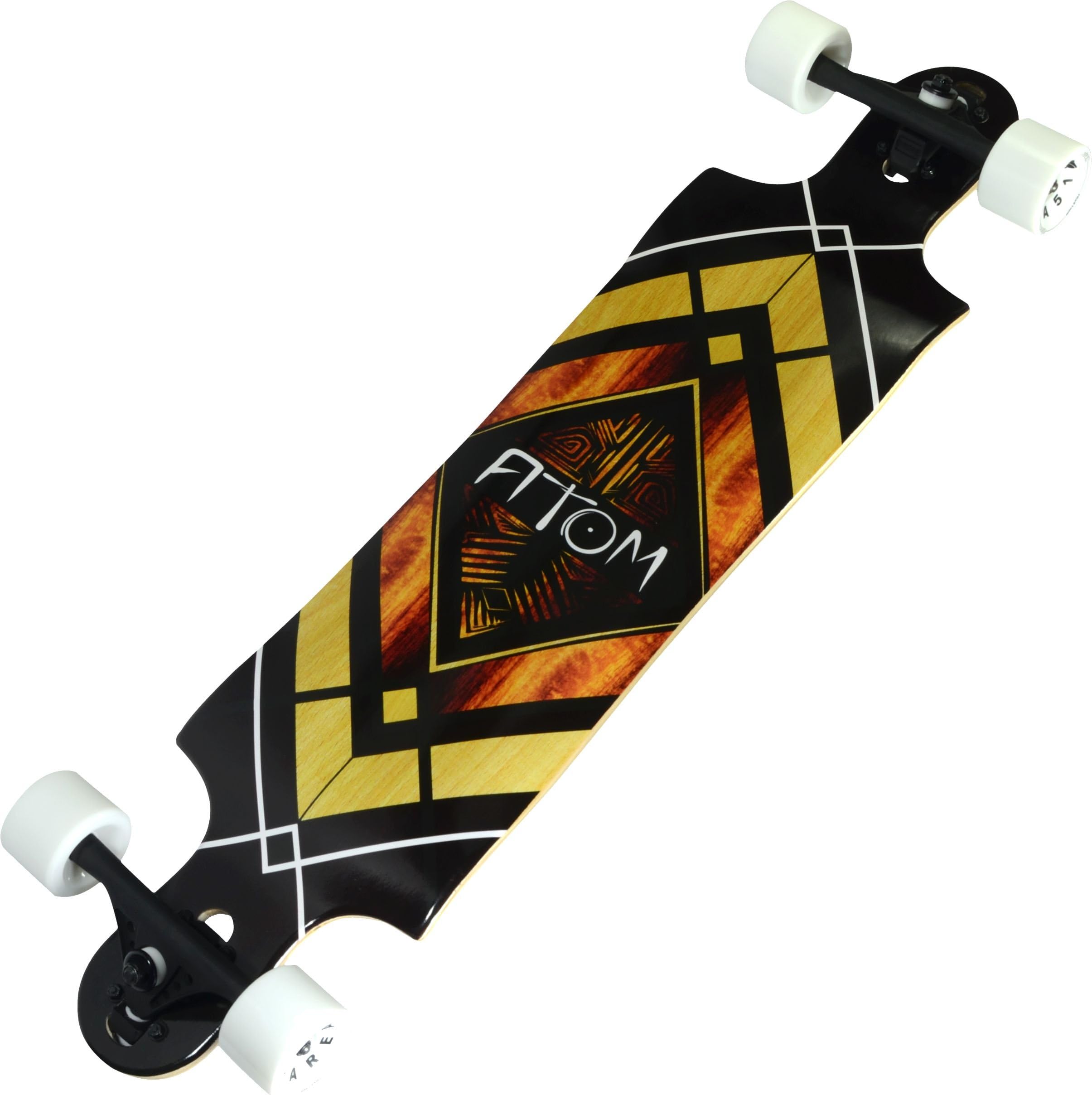Atom Longboards Drop Through Longboard - Double Drop - 38", Woody Diamond