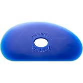 Mudtools Shape 5 Polymer Rib, Blue Firm - Kidney Slab Pottery Tool | More surface coverage for throwing, handbuilding and sculpting clay; made in the USA; color code B5