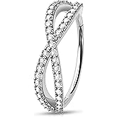 Melighting 20G/18G Double Nose Ring 316L Surgical Steel Nose Hoop Transparent CZ Helix Clicker Earring Tragus Conch Jewellery for Women 6/8/10/12 mm Hinged Segment