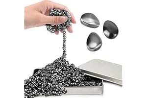 CHILVIL Magnetic Fidget Balls Adult Gift For Teen Boys, 500pcs Black Weak Magnet Beads Toy Metal Ferrite Putty Quiet Office Desk Stress Anxiety Relief Items Cool Gadget Stuff Sensory Stones For ADHD Autism