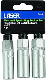 Laser 7295 Thin Wall Spark Plug Socket Set 3/8 D 3pc 14/16/18mm view 5