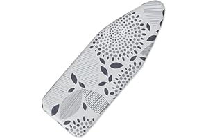 Eiqikayo Ironing Board Cover with Two 5MM Thick Feltpads,12"x36"Heat Resistant Replacement Ironing Board Cover and Pad,Fits S