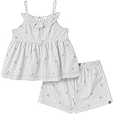 Modern Moments by Gerber Baby Girls 2-piece Ruffle Top and Short Set With Ric-rac