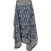 Indigo Blue Cotton Pareo Hand Dyed Scarves Indian Hand Block Print Sarong, Size 44x72 Inch