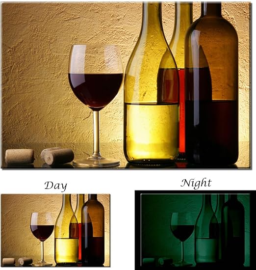 Amazon Com Picture Sensations Wine Bottle Glass Cork Red White