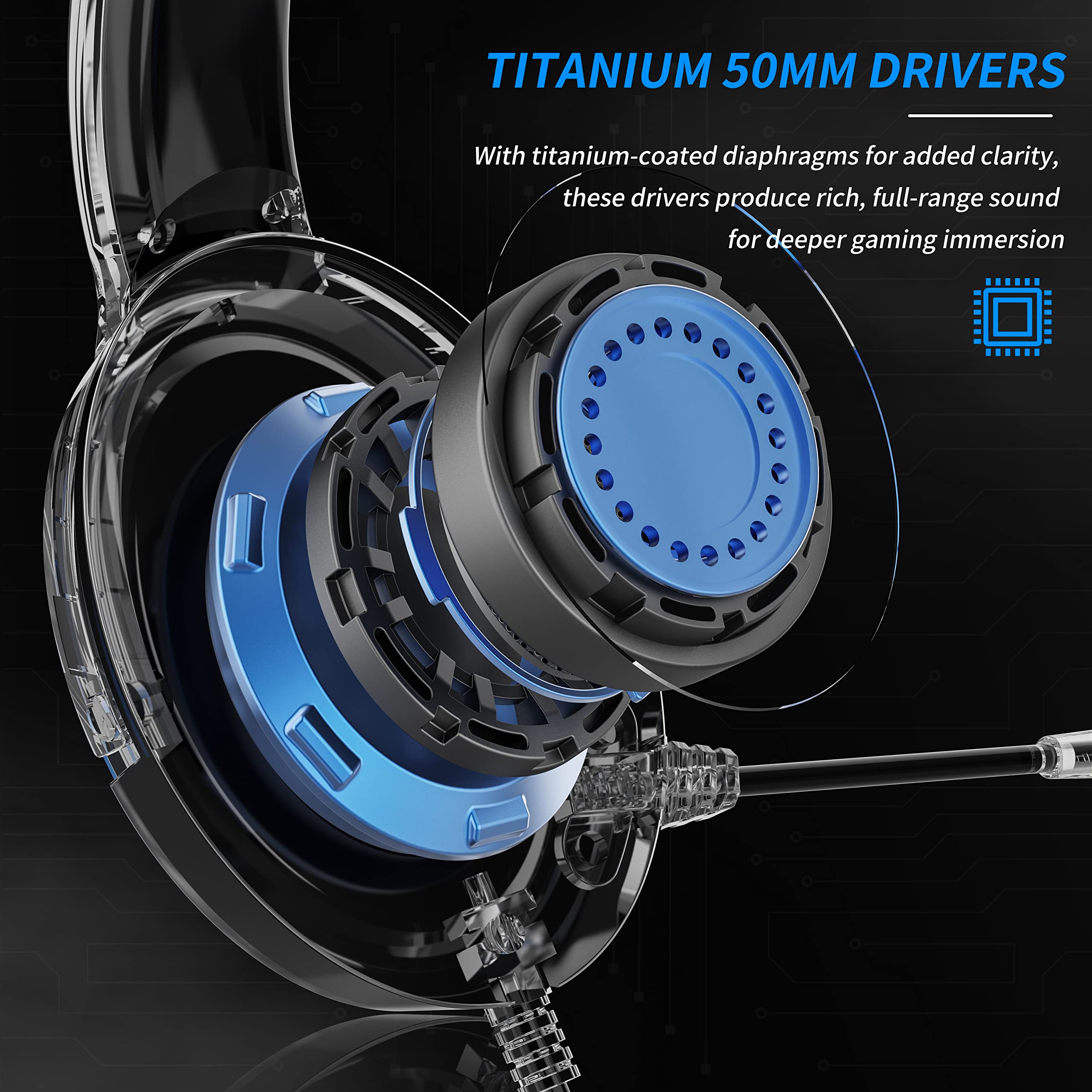 BINNUNE Gaming Headset with Mic for PS4 PS5 Xbox Series X|S Xbox 1 PC NS, Wired Gaming Headphones with Microphone for PS 4|5 Xbox1