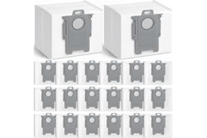 BUXEBUX 20-Pack Q7 M5+, Q5+ Replacement Dust Bags for Roborock Q5 Max+, Q5 Pro+, S8,S7 Pro Ultra, S7MaxV Ultra, S8+, Q7,Q8 Max+, Q10 S5+,Q10 X5+ Vacuum Bags for Roborock, Disposable Dust Bags