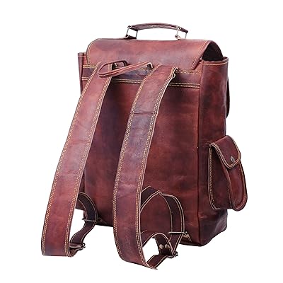 womens leather backpack with laptop compartment