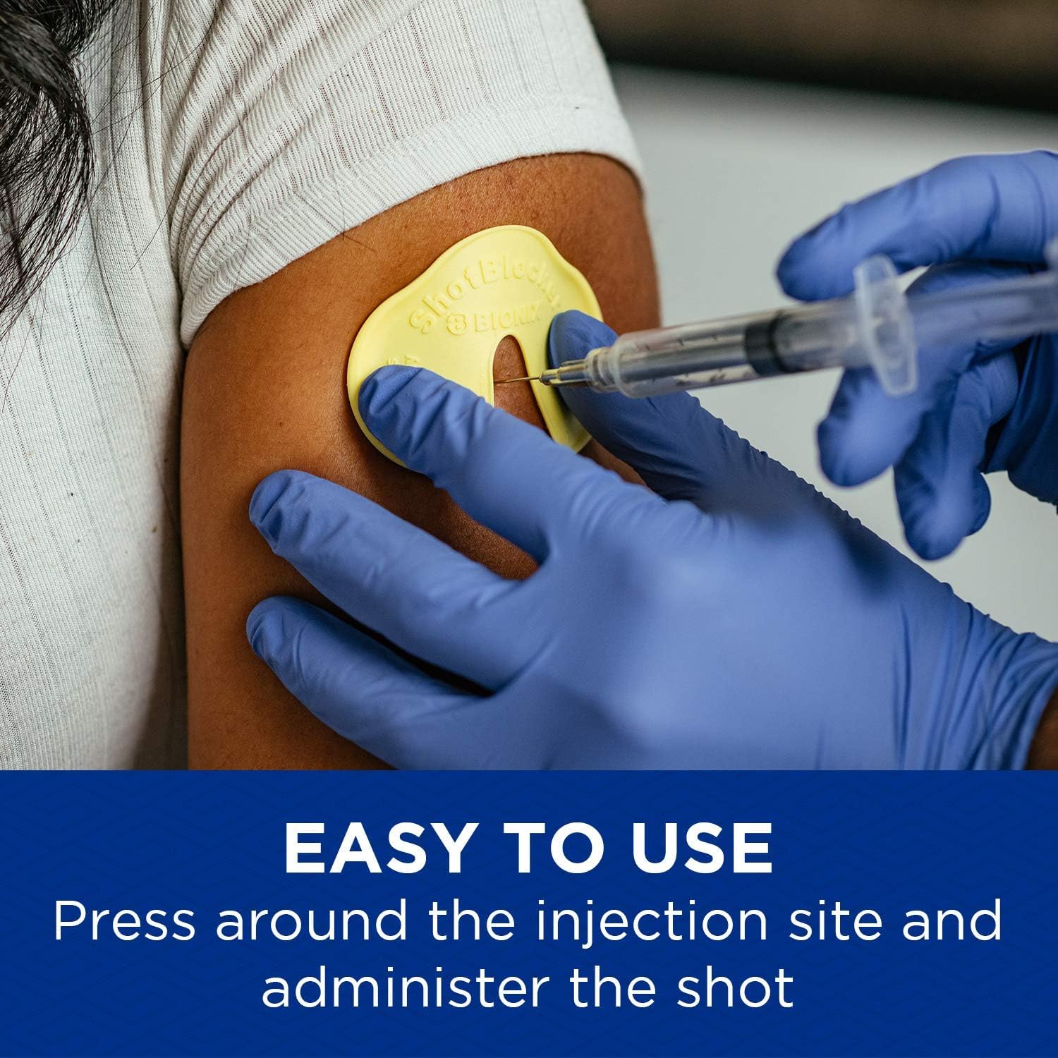 Bionix - ShotBlocker, Eases Discomfort from Immunizations & Injections, Great Alternative to Numbing Creams, Use at Home or On-The-Go, Safe for Kids, Easy-to-Use, Reusable (5 Count)