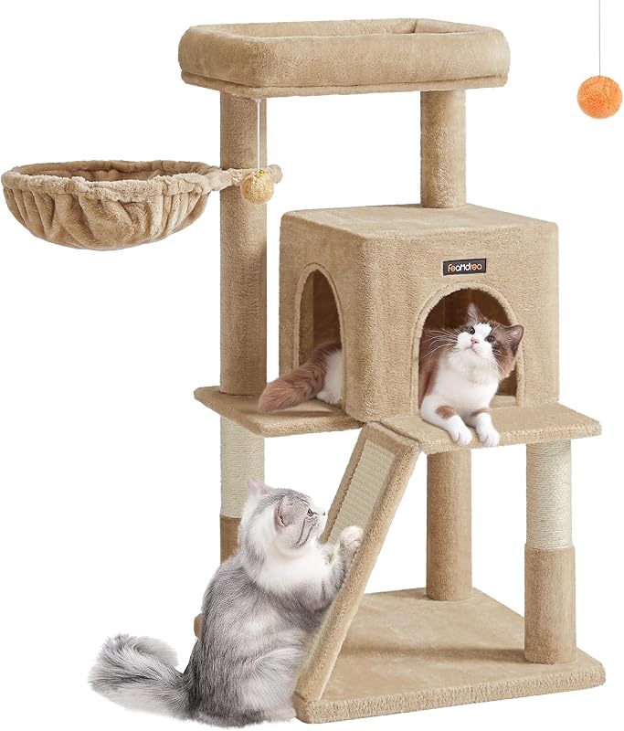 Árvore para gatos, torre para grandes felinos, castanho camelo PCT051K03