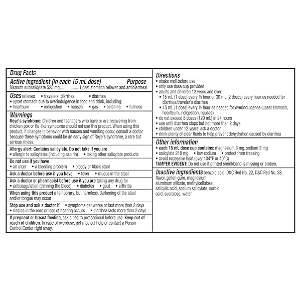 PEPTO BISMOL LIQUID ULTRA FOR NAUSEA, HEARTBURN, INDIGESTION, UPSET STOMACH, AND DIARRHEA – 5 SYMPTOM FAST RELIEF, CHERRY FLAVOR 12 OZ (PACK OF 3)