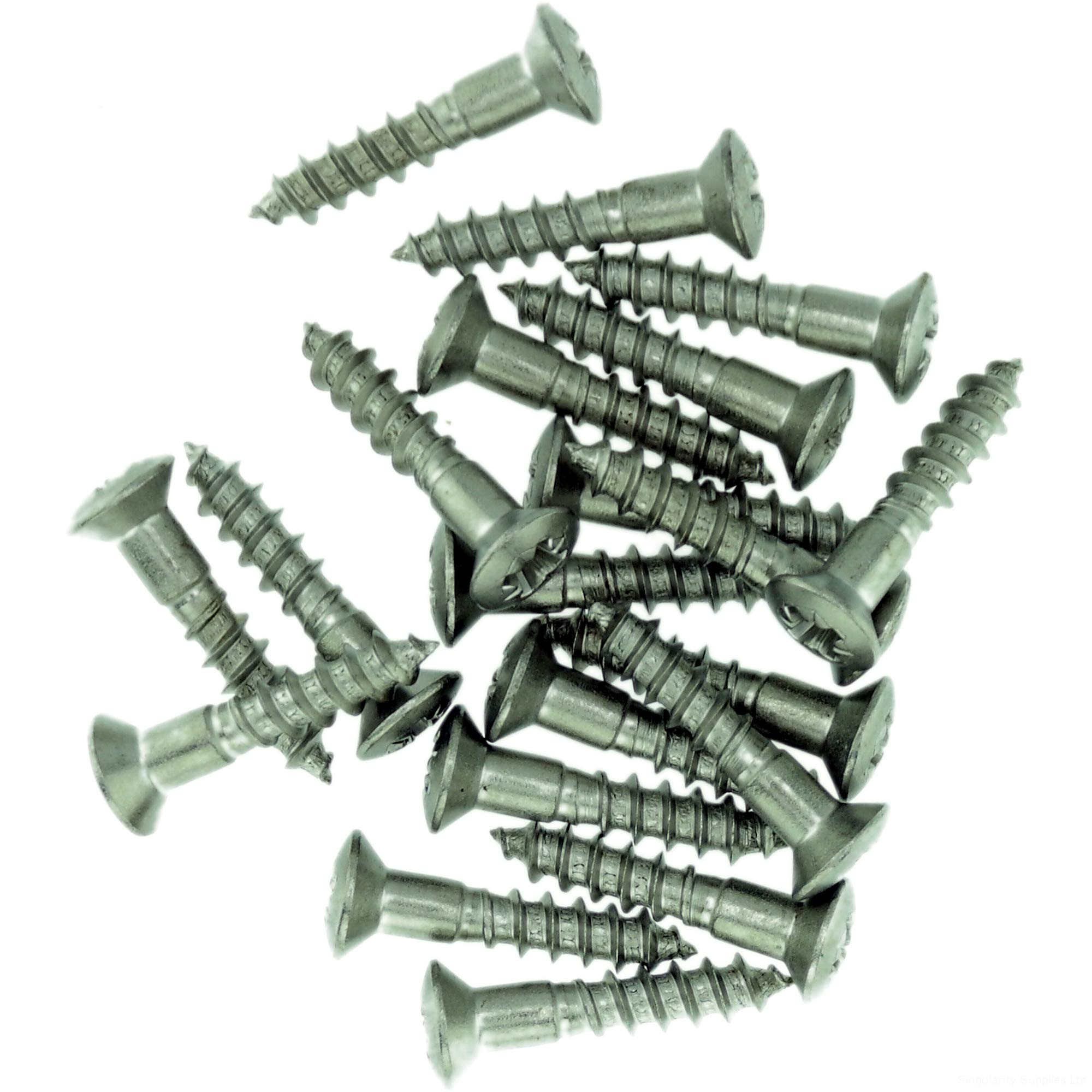 No.4 x 1.18 (3.0mm x 30mm) Pozi Raised Countersunk Wood Screw - Stainless Steel (A2) (Pack of 20)