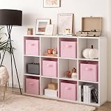 GRANNY SAYS Fabric Storage Cubes Set of 6 27x27x27 Pink Collapsible Bins view 4
