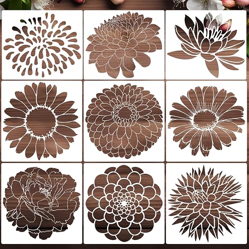 Large Flower Stencils for Painting Flower Stencils for Walls 14” Floral ...