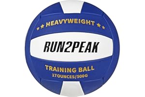 RUN2PEAK Setter Training Volleyball Official Size 5 Volleyballs Heavy Weight Ball PU Practice Volley Balls for Indoor Rebounder Equipment Setters Weighted Volleyball Setting Trainer