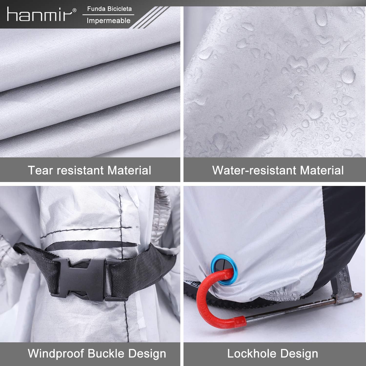 Bike Cover, Waterproof Outdoor Bicycle Cover with Lock Hole for Mountain Road Bikes : Sports & Outdoors